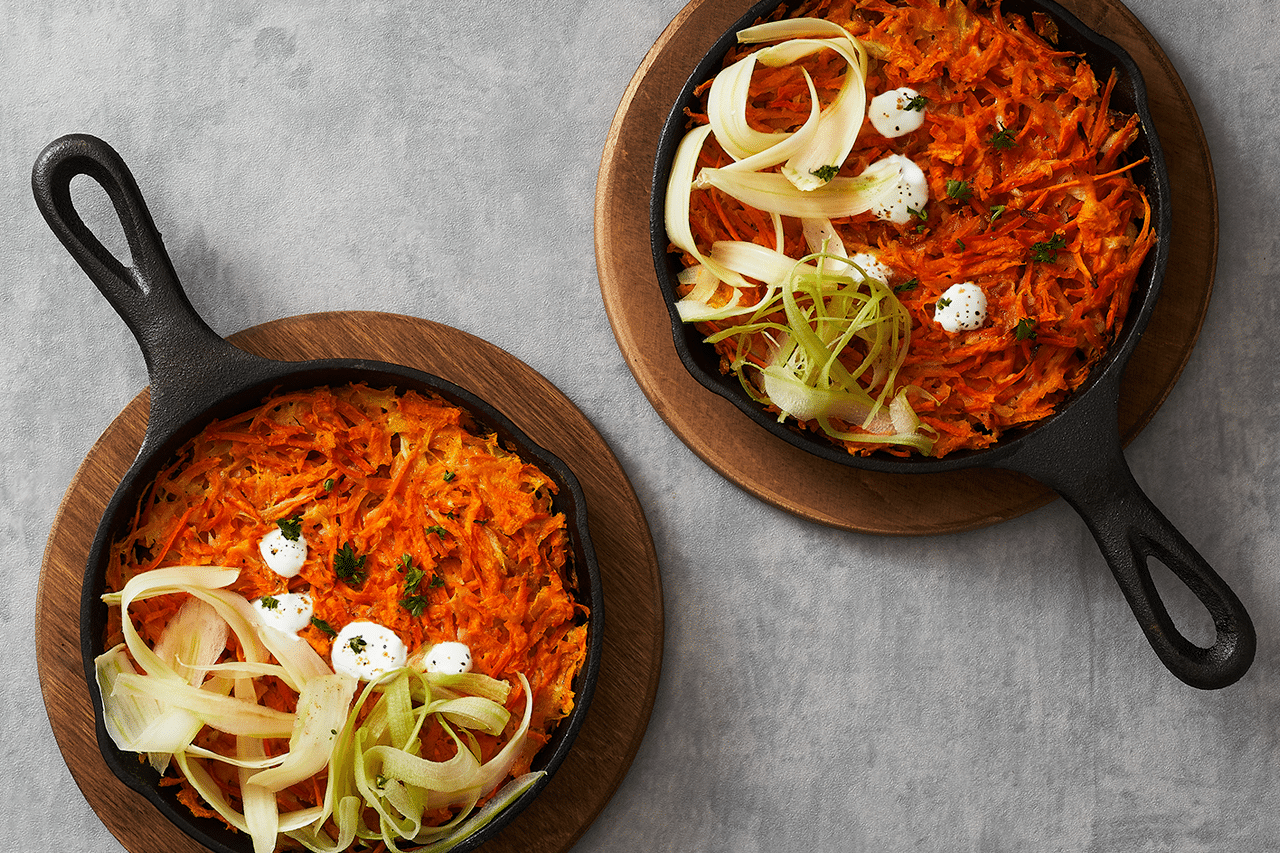 Crispy Carrot Sweet Potato Rosti Recipe